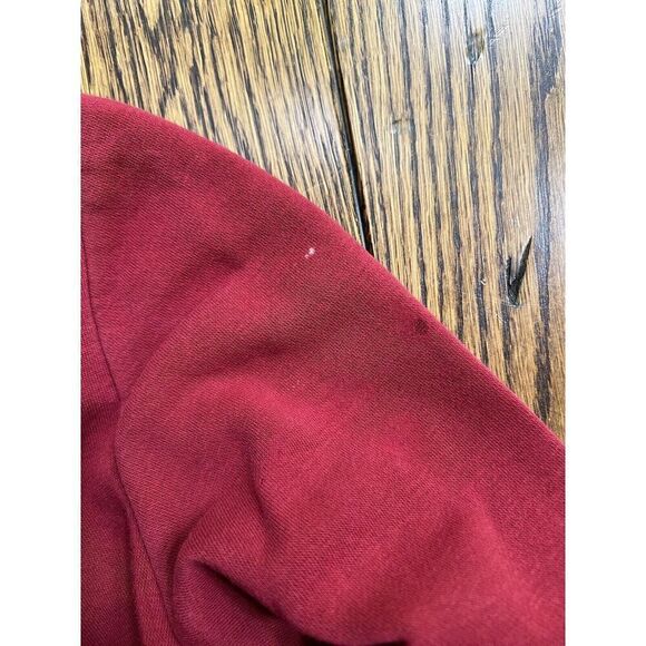 Adidas Essentials Women's Size Medium Red 3 Stripe Sweatshirt Pullover - Picture 8 of 8